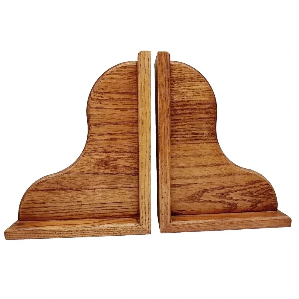 Set of 2 Wooden Shelf Brackets? Mounted Rack Support? Lacquered Bookends? Wood